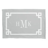 Standardkissengehäuse für hellgraue griechische Sc Kissenbezug (Vorderseite-Links)