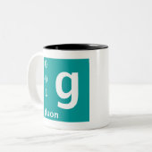 Standardmodell (Gluon) Zweifarbige Tasse (Vorderseite Links)