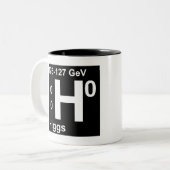 Standardmodell (Higgs Boson) Zweifarbige Tasse (Vorderseite Links)