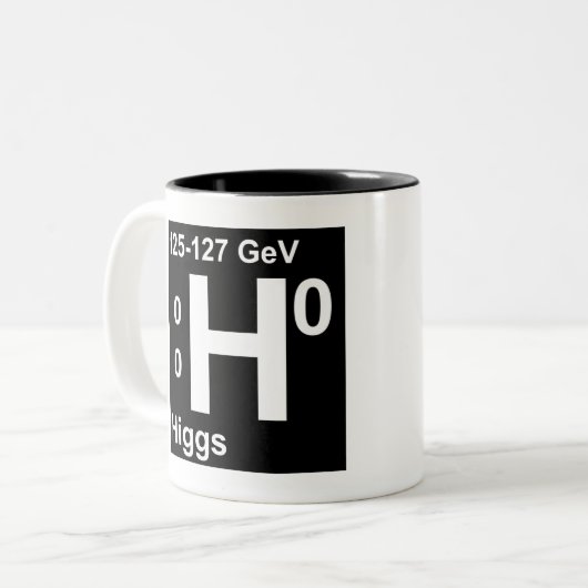 Standardmodell (Higgs Boson) Zweifarbige Tasse (Vorderseite Links)