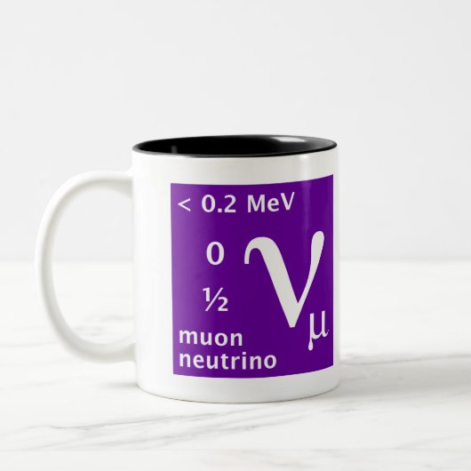 Standardmodell (muon Neutrino) Zweifarbige Tasse (Links)