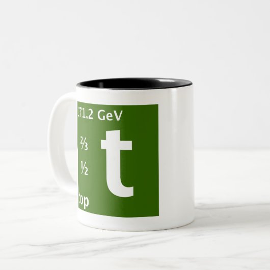 Standardmodell (Spitzenquark) Zweifarbige Tasse (Vorderseite Links)