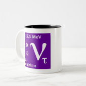 Standardmodell (tauneutrino) zweifarbige tasse (Vorderseite Links)