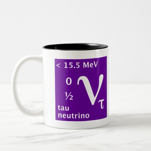 Standardmodell (tauneutrino) zweifarbige tasse (Links)