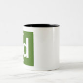 Standardmodell (unten Quark) Zweifarbige Tasse (Mittel)