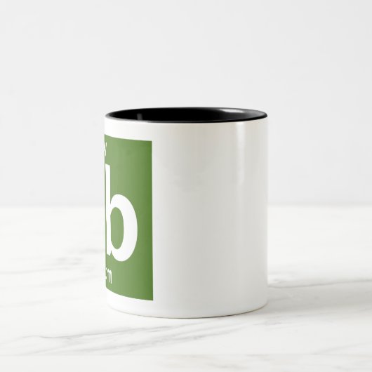 Standardmodell (unterer Quark) Zweifarbige Tasse (Mittel)