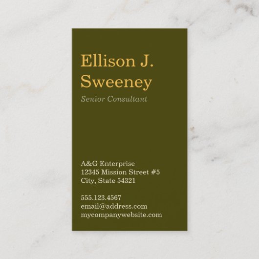 Standardmoos, grau, beruflich, fett visitenkarte (Vorderseite)