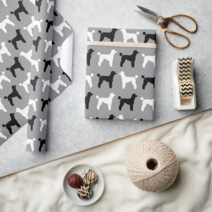 Standardmuster für Poodle-Silhouetten Geschenkpapier
