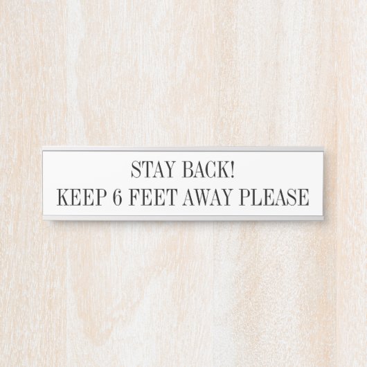 Standardnamensplatte für Künstler Türschild (Vorderseite )