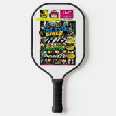 Standardpaddel, Farbe: Schwarz, Abdeckung: R Pickleball Schläger (Rückseite)