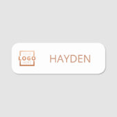 Standardpersonal mit benutzerdefiniertem Firmenlog Namensschild (Vorderseite)