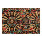 Standardpillowcase "Aztec Dream" mit weichem Cyan Kissenbezug (Rückseite)