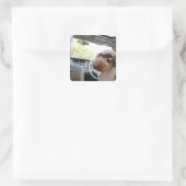 Standardpoodle 3 quadratischer aufkleber (Tasche)