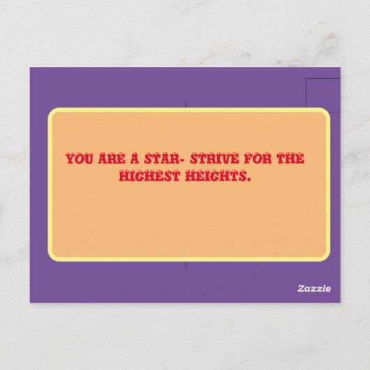 Standardpostkarte für Schwarz bis Schule Postkarte (Rückseite)