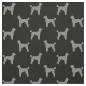 Standardpudel-Silhouette-Muster grau und schwarz Stoff (Muster)