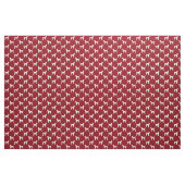 Standardpudel-Silhouetten rot und weißes Muster Stoff (Yard (91,4 cm))