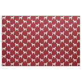 Standardpudel-Silhouetten rot und weißes Muster Stoff (Fat Quarter (45,7 x 55,9 cm))
