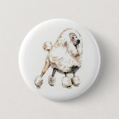 Standardpudel-Weiß Button (Vorderseite)
