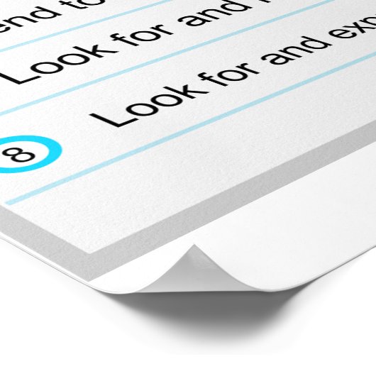 Standards für das mathematische Praxistuffer Poster (Ecke)