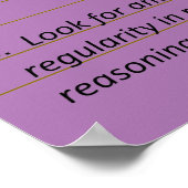 Standards für das Poster mathematischer Praktiken (Ecke)