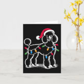 Standards Poodle Weihnachtsbeleuchtung Weihnachtsm Karte (Gelbe Blume)