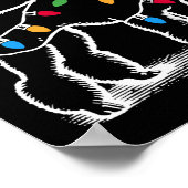 Standards Poodle Weihnachtsbeleuchtung Weihnachtsm Poster (Ecke)