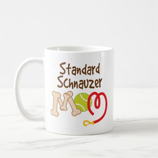Standardschnauzer-Hundezucht-Mama-Geschenk Kaffeetasse (Links)