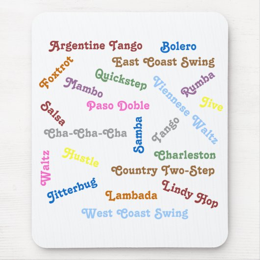 Standardtanz-Arten Mousepad (Vorne)
