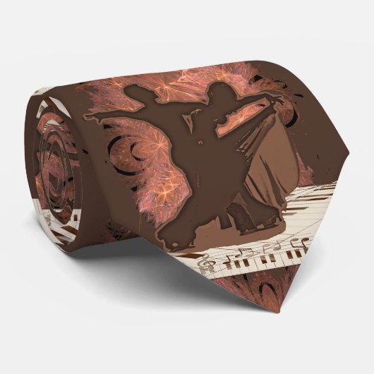 Standardtanz-Walzer-Paar auf Klavier befestigt Krawatte (Gerollt)