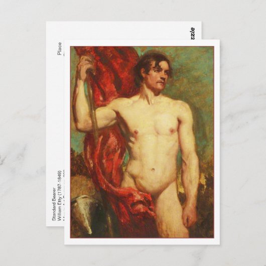 Standardträger von William Etty Art Postkarte (Vorne/Hinten)