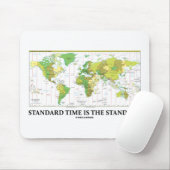 Standardzeit ist die Standardzeit (Zeitzonenplan) Mousepad (Mit Mouse)