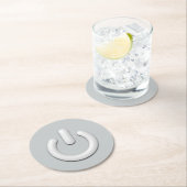 Standby-Symbol (Ein/Aus) Runder Pappuntersetzer (Vor Ort)