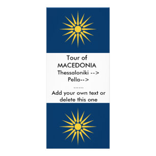 Ständerkarte mit Flagge von Mazedonien Werbekarte