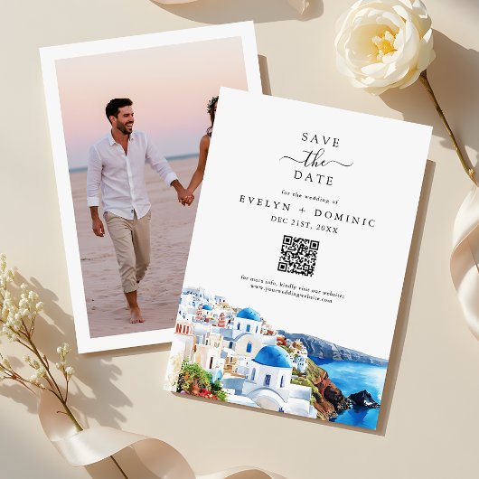 Standesamtliche Hochzeit QR Code Moderne Foto Save The Date