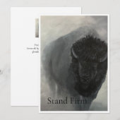 Standhaft Büffel Inspirationskunstkarte (Vorne/Hinten)