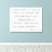 standhaft unbewegliche Schriftenmosia Leinwanddruck (Insitu (Holzboden))