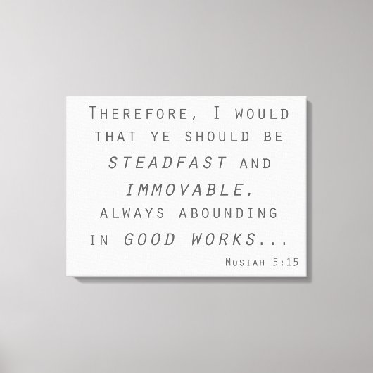 standhaft unbewegliche Schriftenmosia Leinwanddruck (Vorderseite)