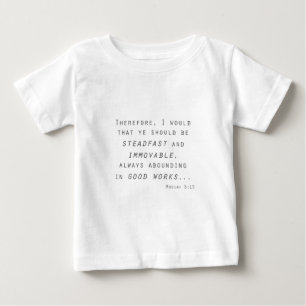 standhaft unerschütterlich mosiah lds schrift baby t-shirt