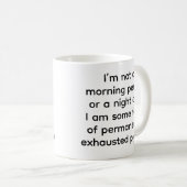 Ständig Erschöpfte Taube Lustiger Kaffeebecher Kaffeetasse (VorderseiteRechts)
