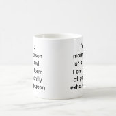 Ständig Erschöpfte Taube Lustiger Kaffeebecher Kaffeetasse (Mittel)