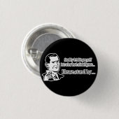 Ständig trinkender Retro Party-Typ Button (Vorne & Hinten)