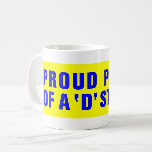 STÄNDIGE ELTERIN EINES "D"-STUDENTEN KAFFEETASSE (Vorderseite Links)