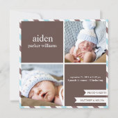 STÄNDIGE ELTERN | GEBURTSANKÜNDIGUNG ANKÜNDIGUNG (Vorderseite)