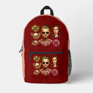 Ständige Tinte, Flechtzeit Bedruckter Rucksack