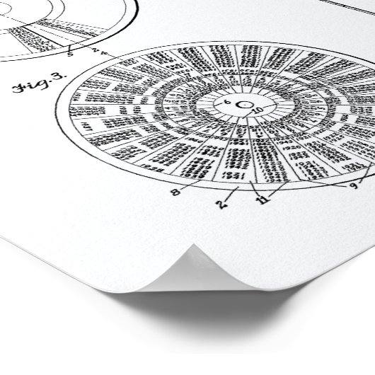 Ständiger Kalender 1925 Weißbuch zum Thema Patentk Poster (Ecke)