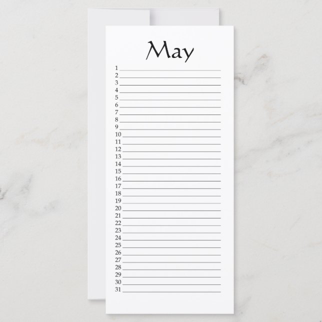 Ständiger Kalender Mai I Chroniken 16:27 (Vorderseite)