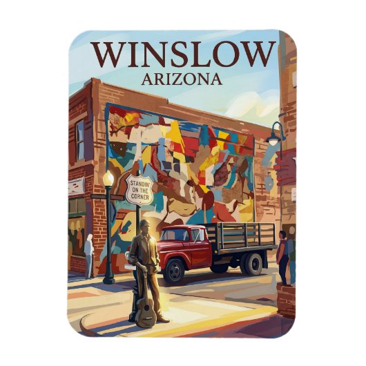 Standin' on the Corner Park USA Magnet (Vertikal)