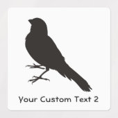 Standing Canary Bird Etiketten (Design 2)