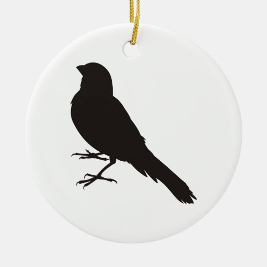 Standing Canary Bird Keramik Ornament (Vorne)