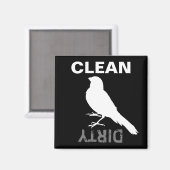 Standing Canary Bird Magnet (Vorderseite/Rückseite)